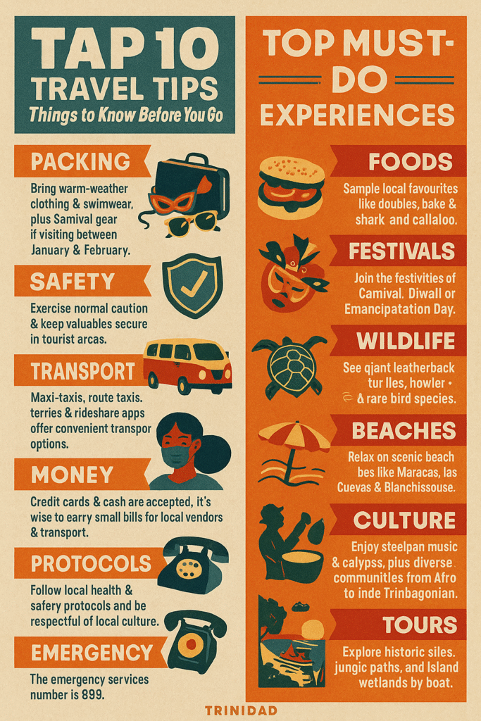 Top 10 Things to Know Before Visiting Trinidad - Infographic